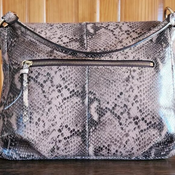 Genuine Leather Snake Python Print Embossed Tote Handbag, Cole Haan, NWOT - Picture 5 of 10